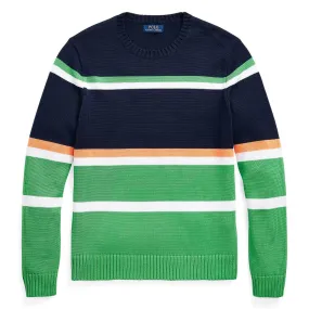 LS Knit Crewneck Sweater Multi Stripe - AW23