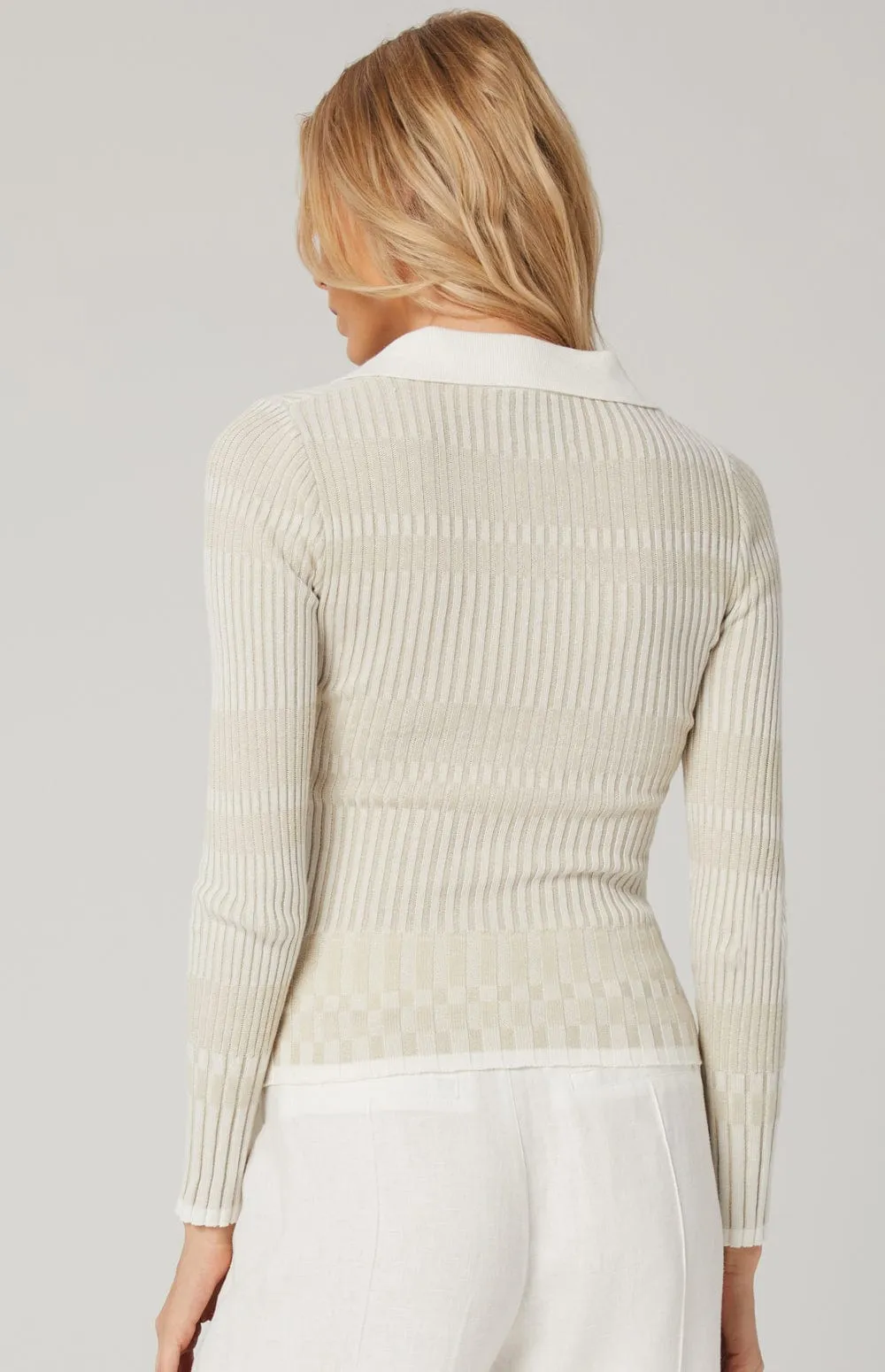 Luisa L/S Polo Sweater | Off White