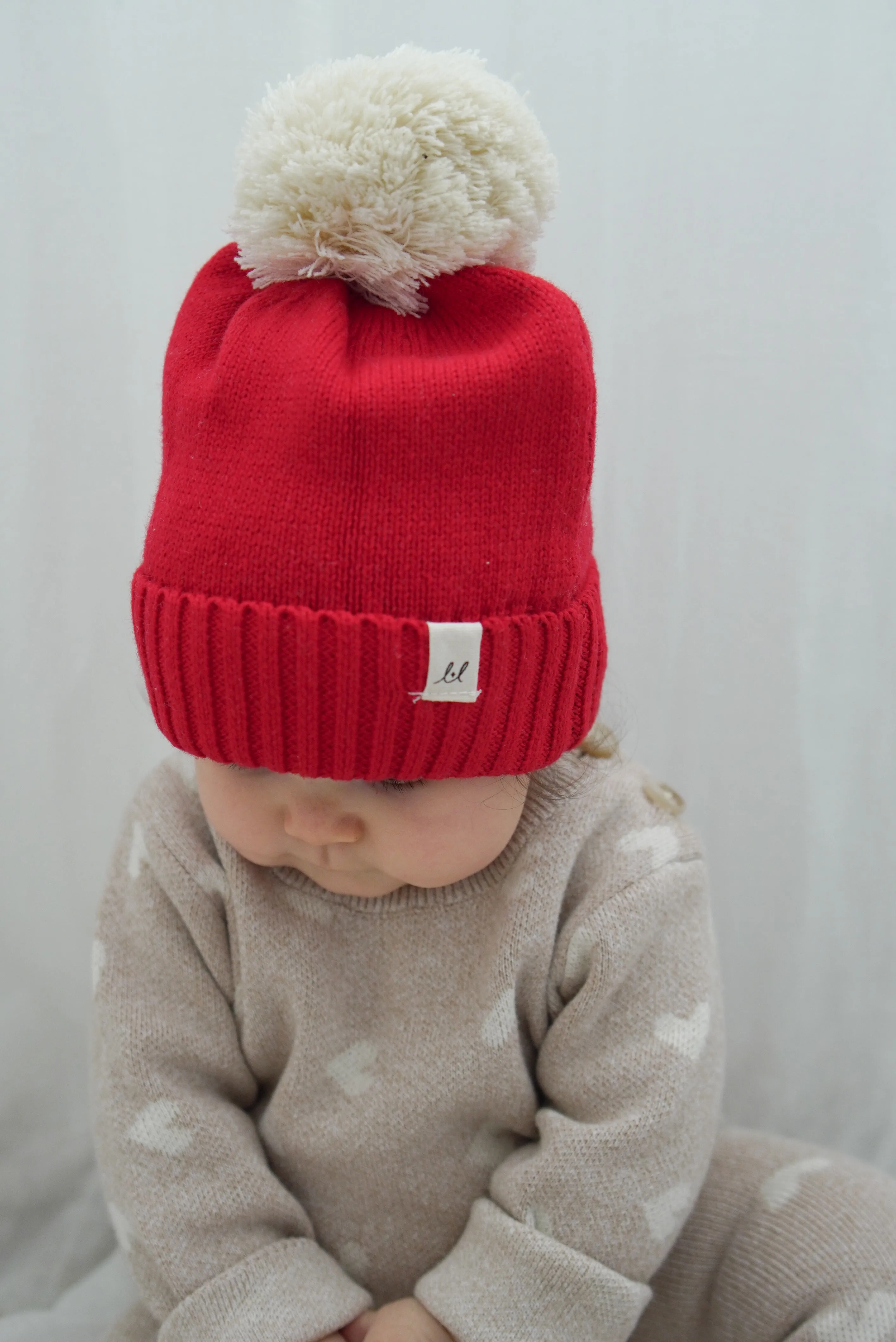 Luna   Luca Pom Beanie - Red