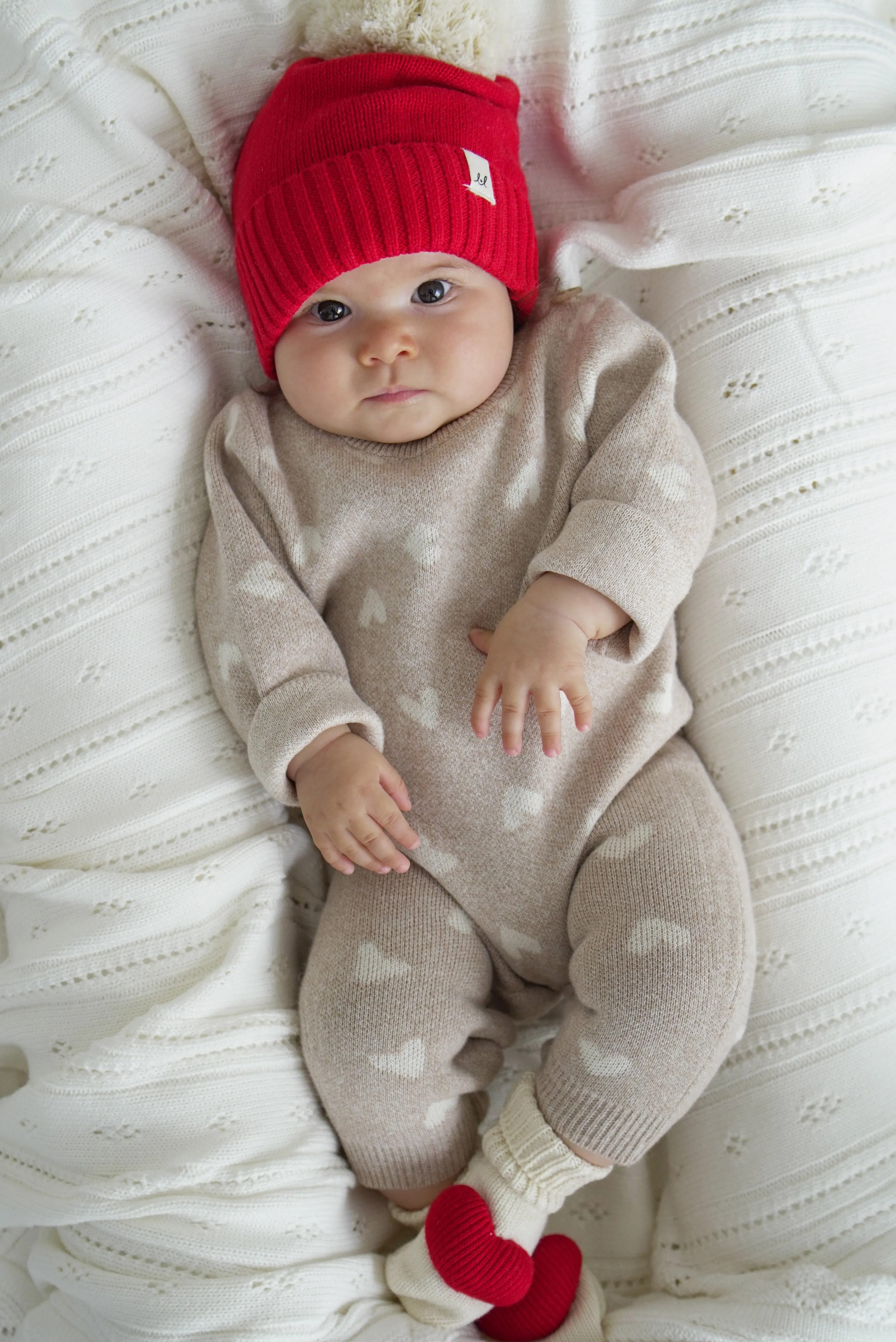 Luna   Luca Pom Beanie - Red