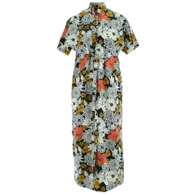 Mandarin Maxi Dress - Super Floral