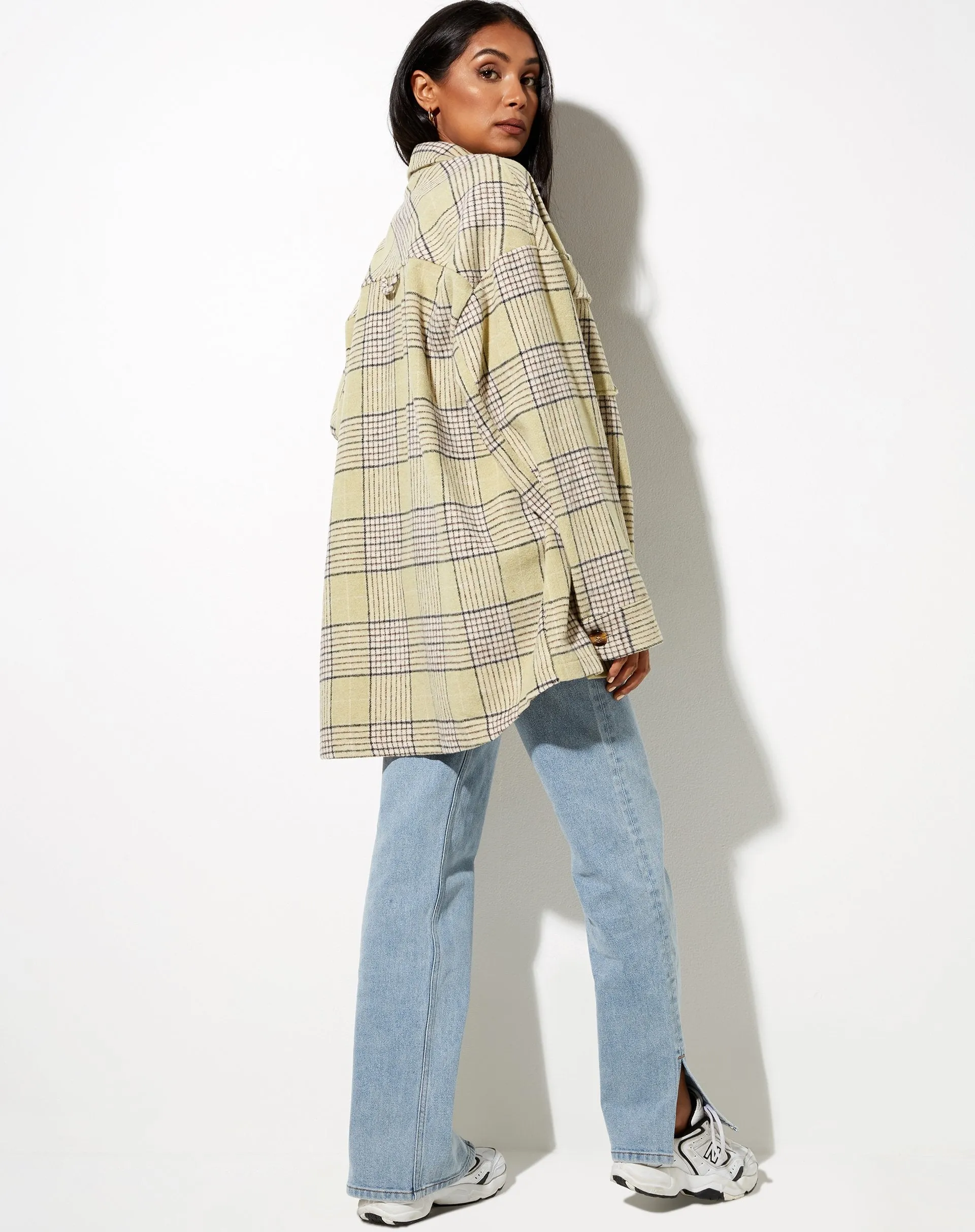 Marcella Shirt in Check Sage Brown Black