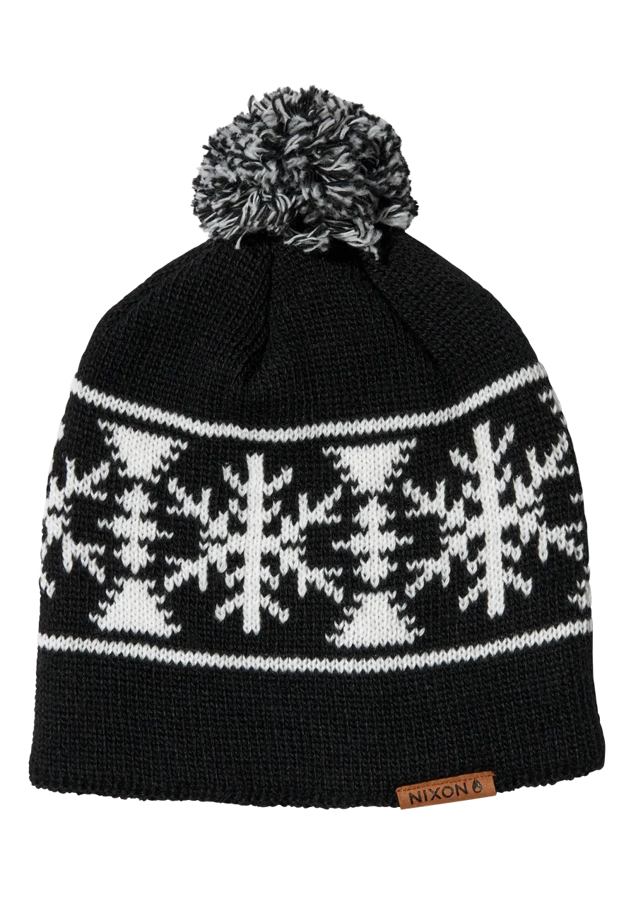 Meister Wool Pom Beanie - Black / White