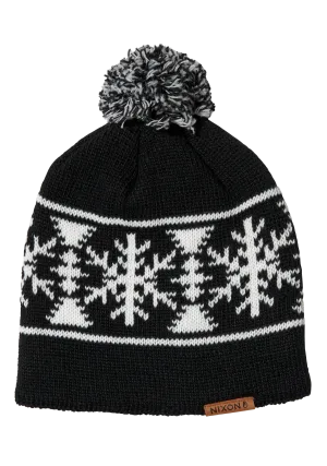 Meister Wool Pom Beanie - Black / White