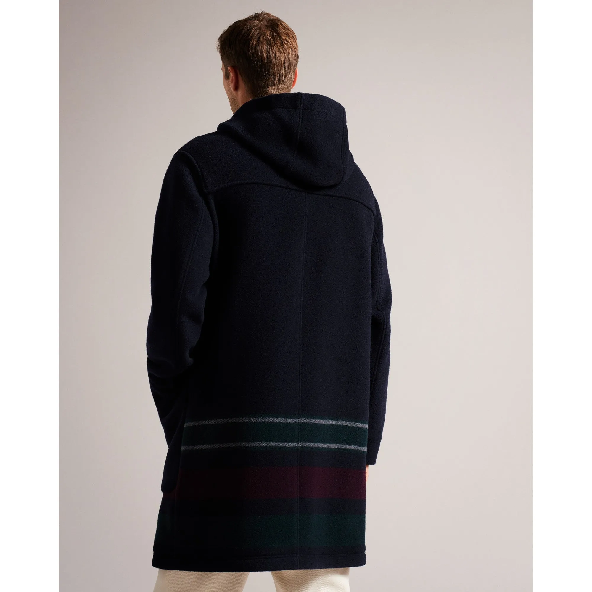 Men Mmo-Ower-Hooded Wool Duffle Coat - Navy