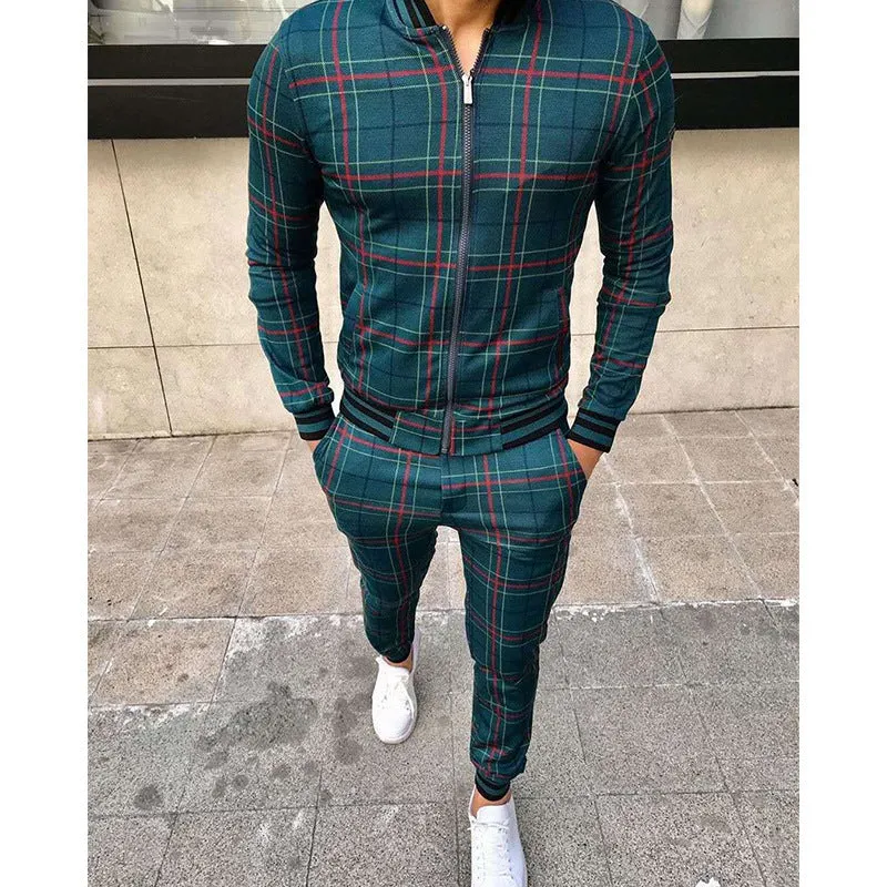 Men's Casual Sports Suit Autumn Thin Coat Trousers