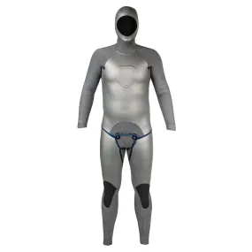 Men's Free Diver 2-Piece Set Hooded Full Wetsuit 5mm