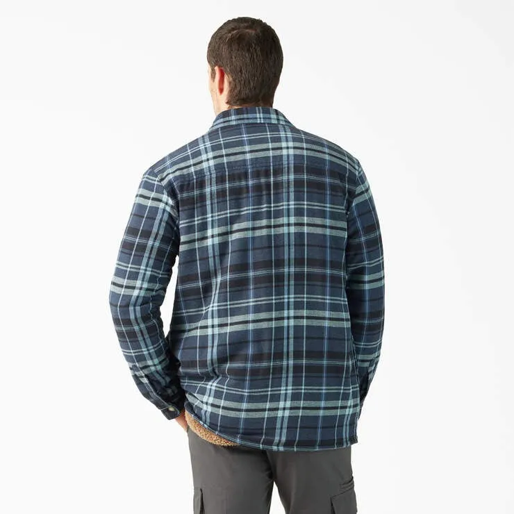 Men's Sherpa Lined Flannel Shirt Jacket with Hydroshield