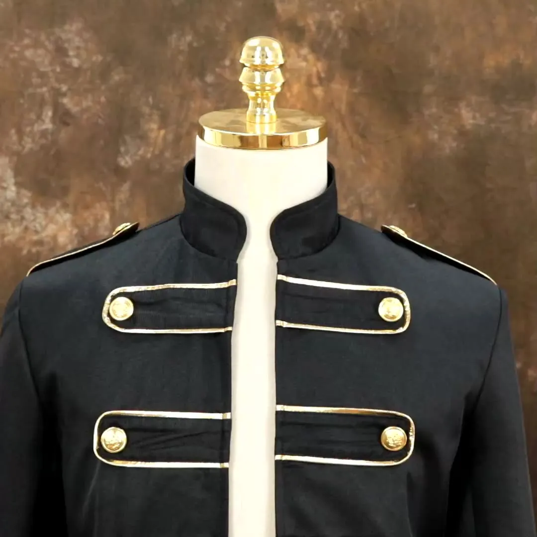 Men's Steampunk Vintage Medieval Tailcoat Jacket Gothic Victorian Frock Coat Uniform Halloween Cosplay Costume