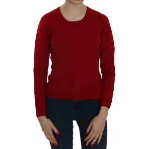 MILA SCHÖN Elegant Red Cashmere Pullover Blouse