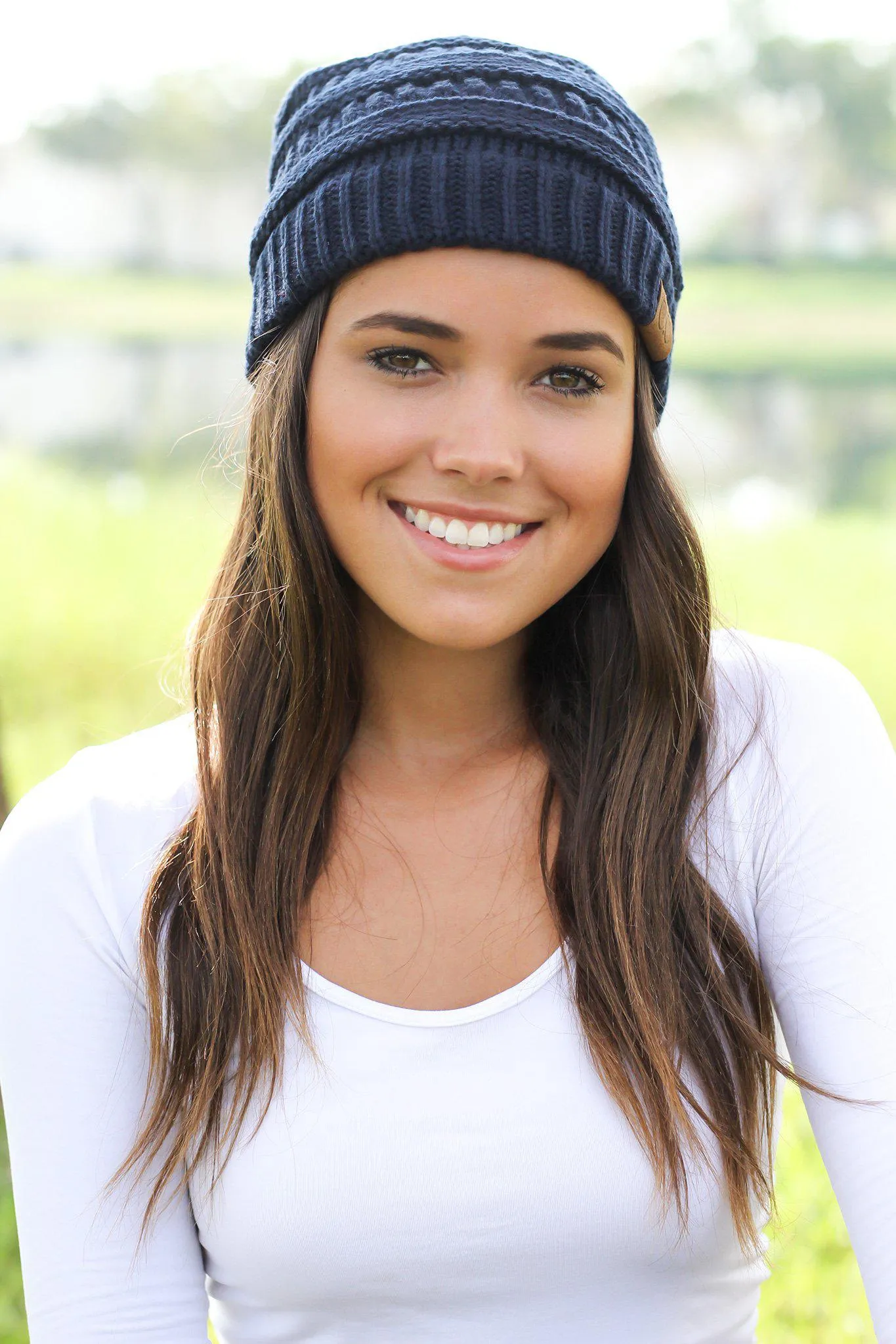 Navy Knit Beanie