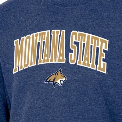 New - NCAA Montana State Bobcats Men's Heathered Crew Neck Fleece Sweatshirt, S