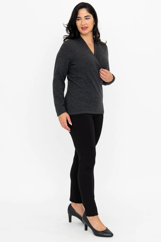 New York Sweater, Charcoal, Wool Cashmere