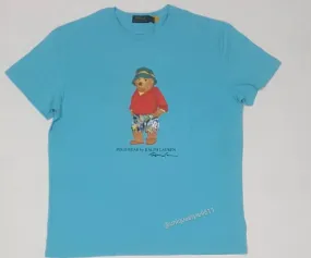 Nwt Polo Big & Tall Turquoise Beach Bear Bucket Teddy Bear Tee