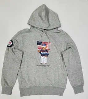 Nwt  Polo Ralph Lauren Grey Olympic Team USA Teddy Bear Hoodie