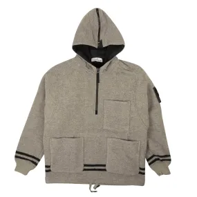 NWT STONE ISLAND Grey Short Pullover Wool Coat Size M $1190