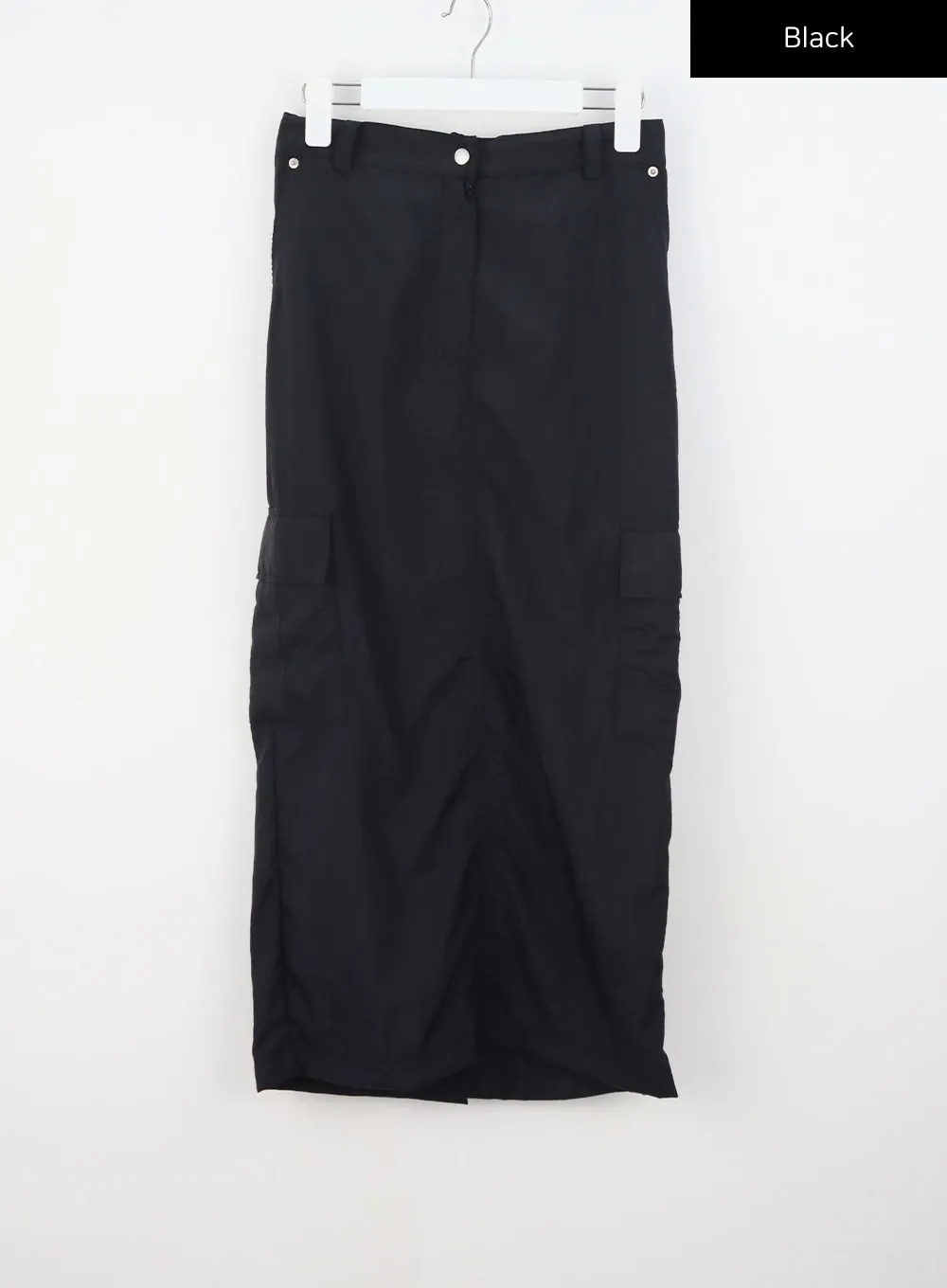 Nylon Cargo Maxi Skirt CU308