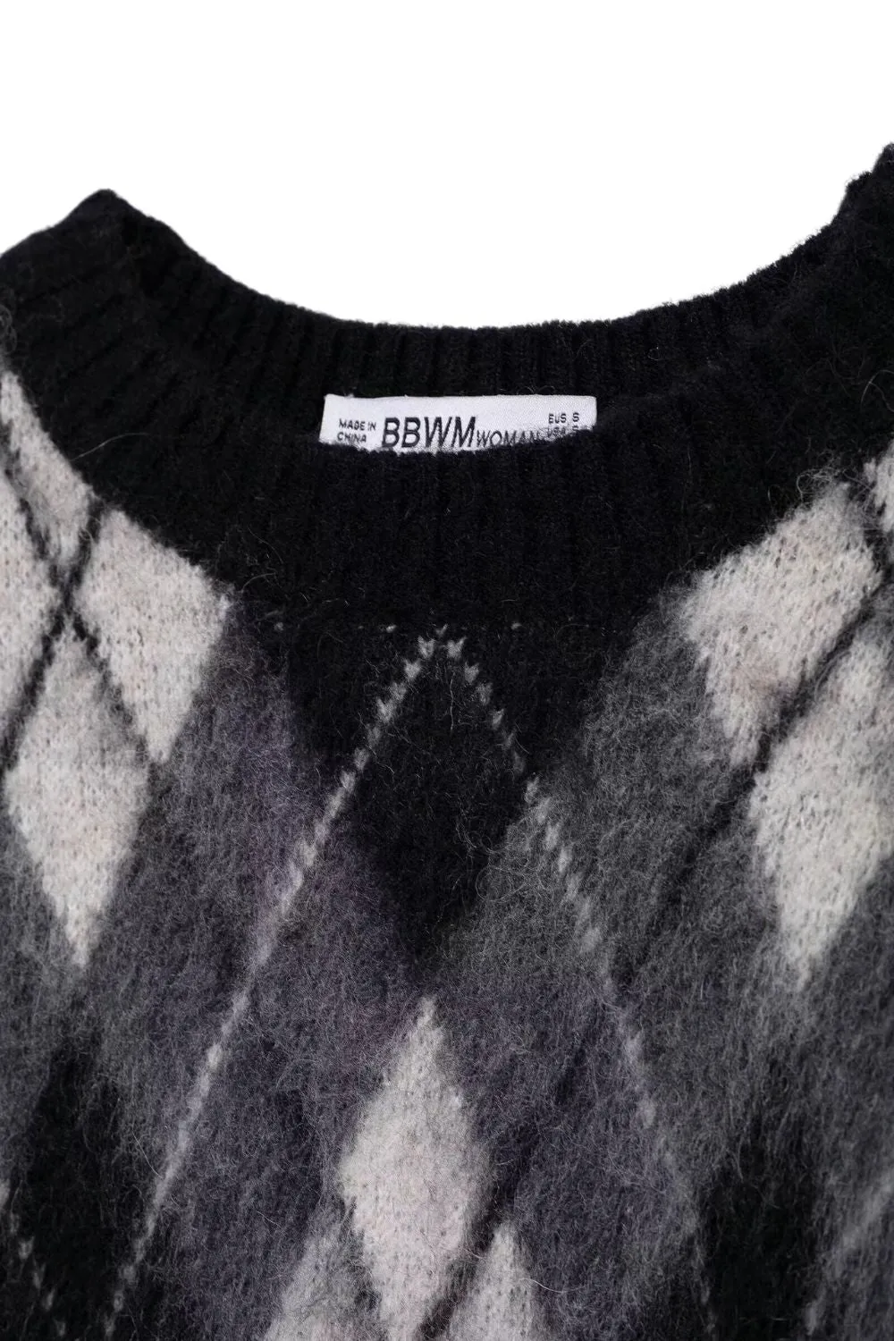 'Paige ' Diamond Pattern Knitted Sweater