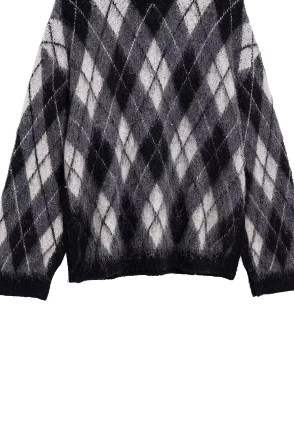 'Paige ' Diamond Pattern Knitted Sweater