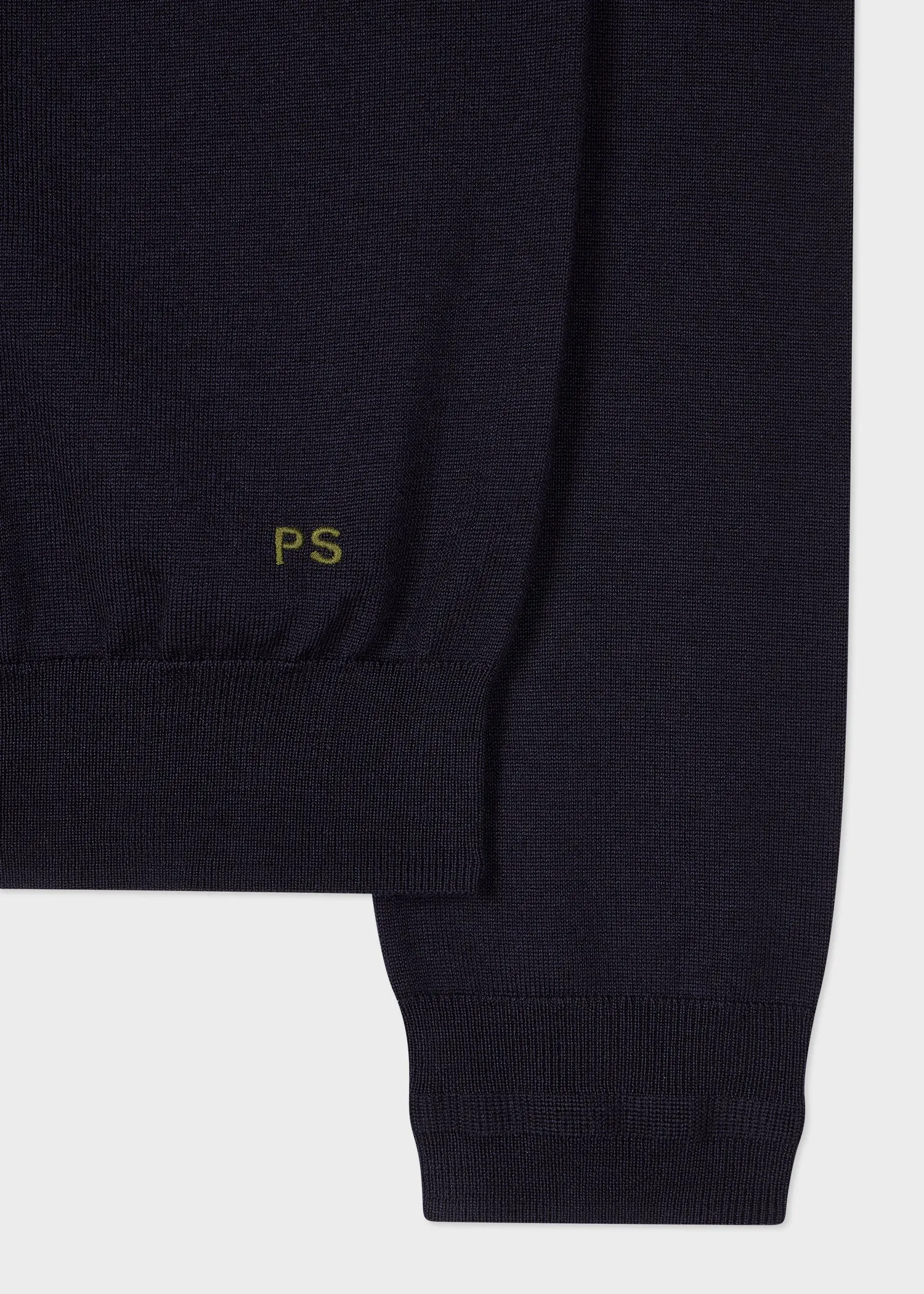 Paul Smith Merino Wool Half Zip Jumper - Blue