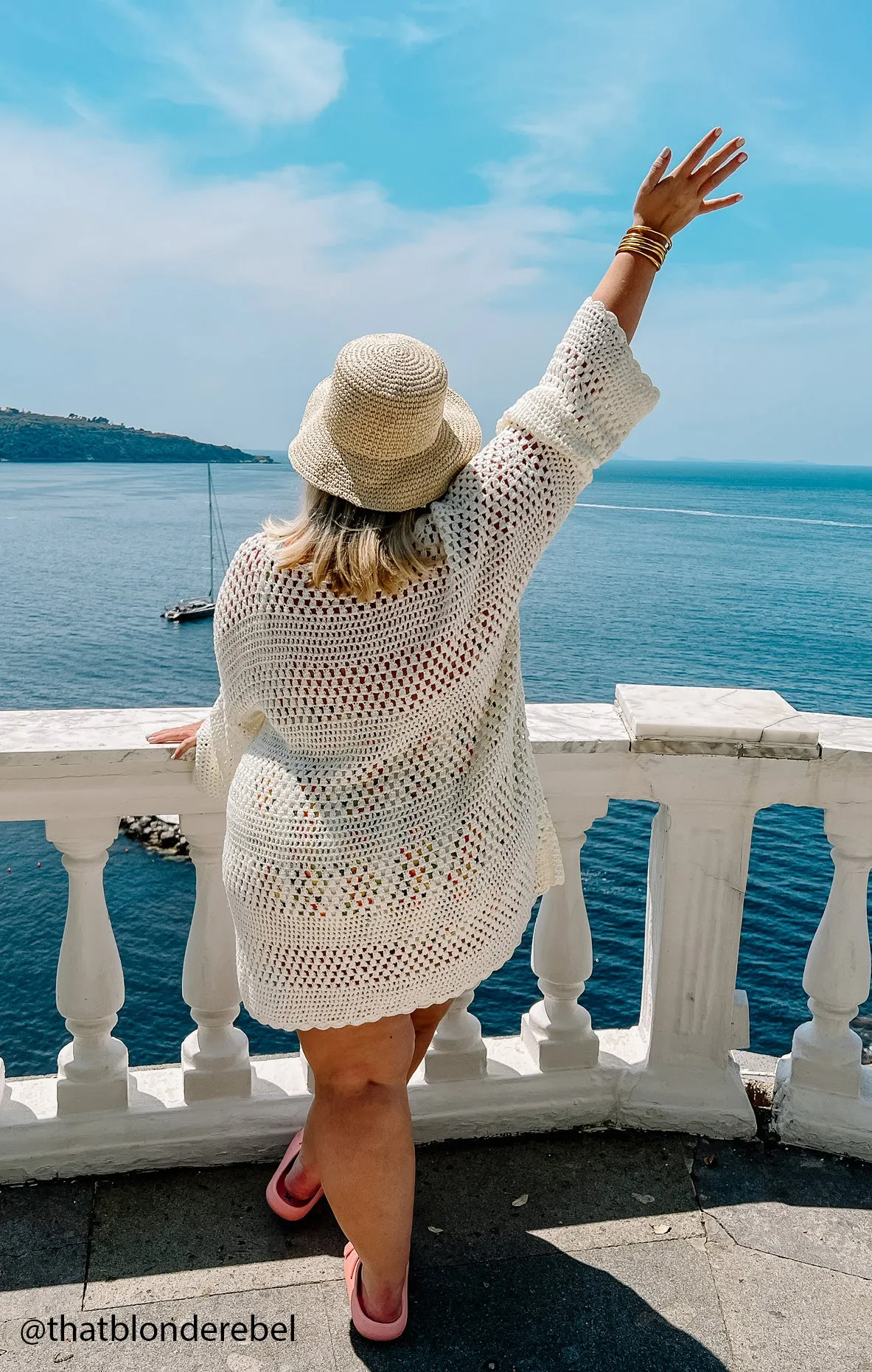 Paula Pullover ~ White Crochet