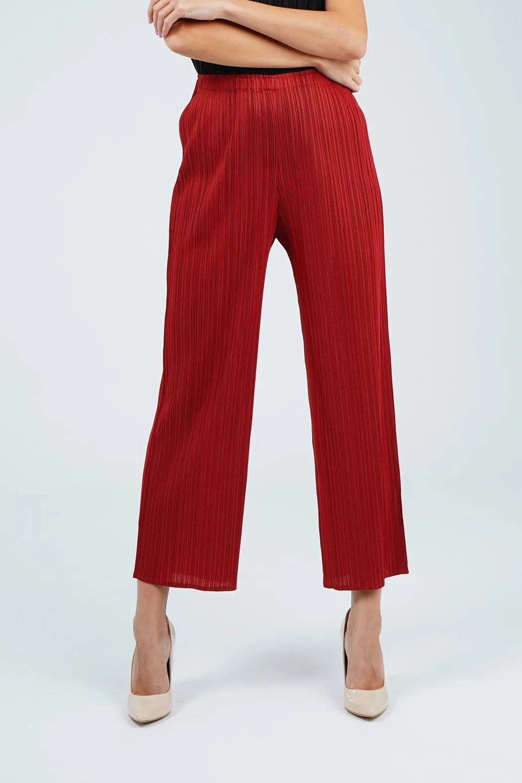 Pella Pleated Straight Cut Pants