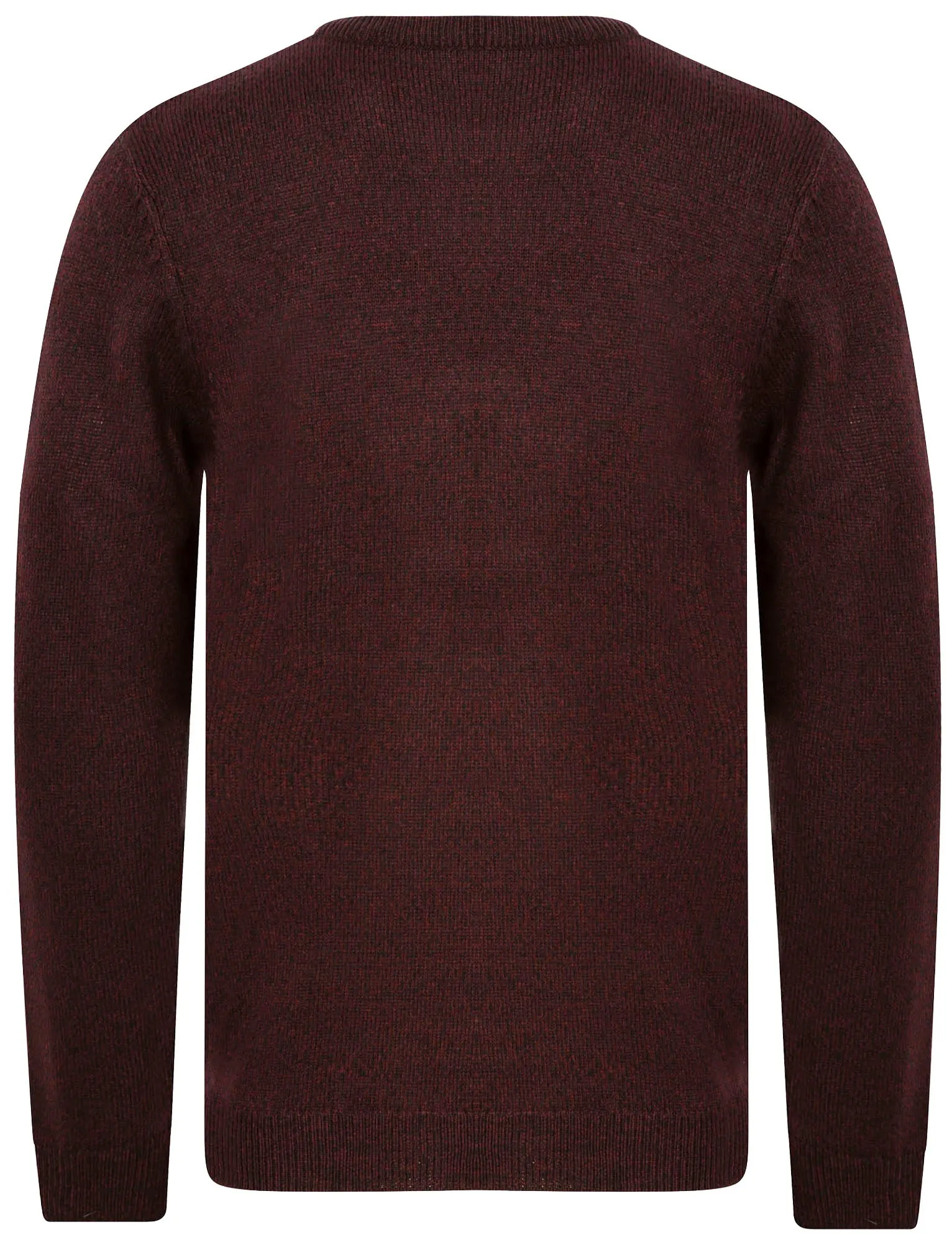 Pendleton Marled Crew Neck Jumper In Burgundy / Black Twist - Kensington Eastside