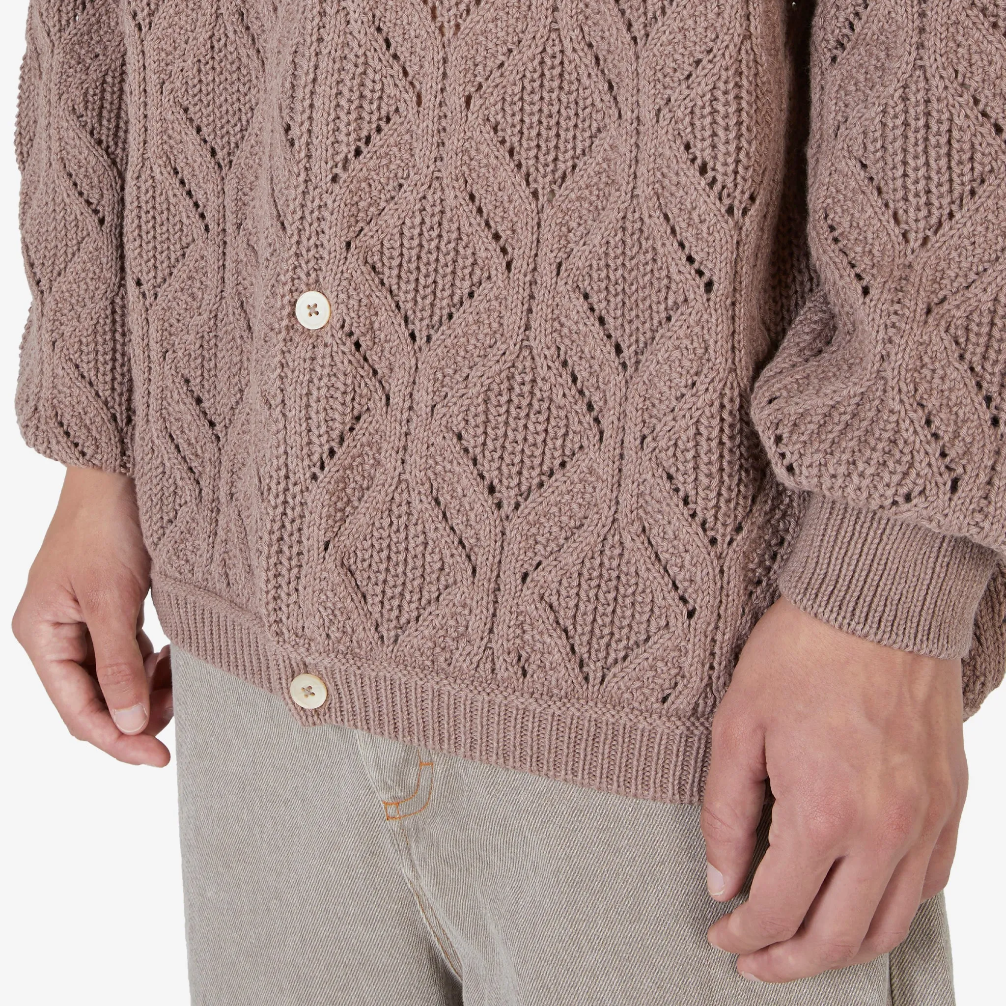 Per Knit Polo Jacket Coffee