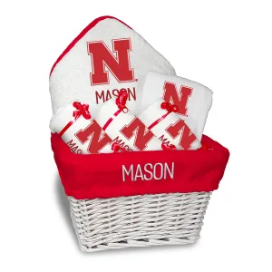 Personalized Nebraska Cornhuskers Medium Basket - 6 Items