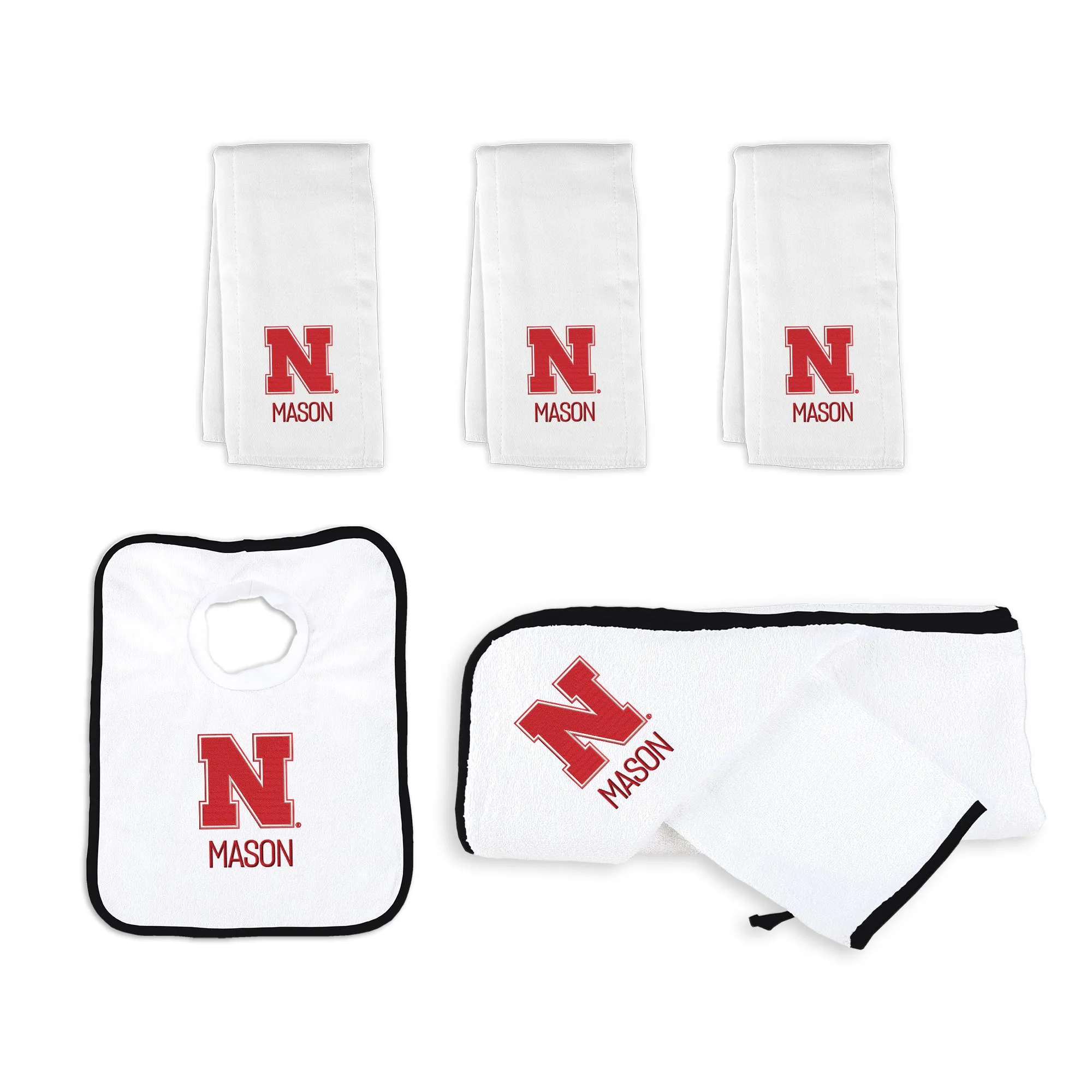 Personalized Nebraska Cornhuskers Medium Basket - 6 Items