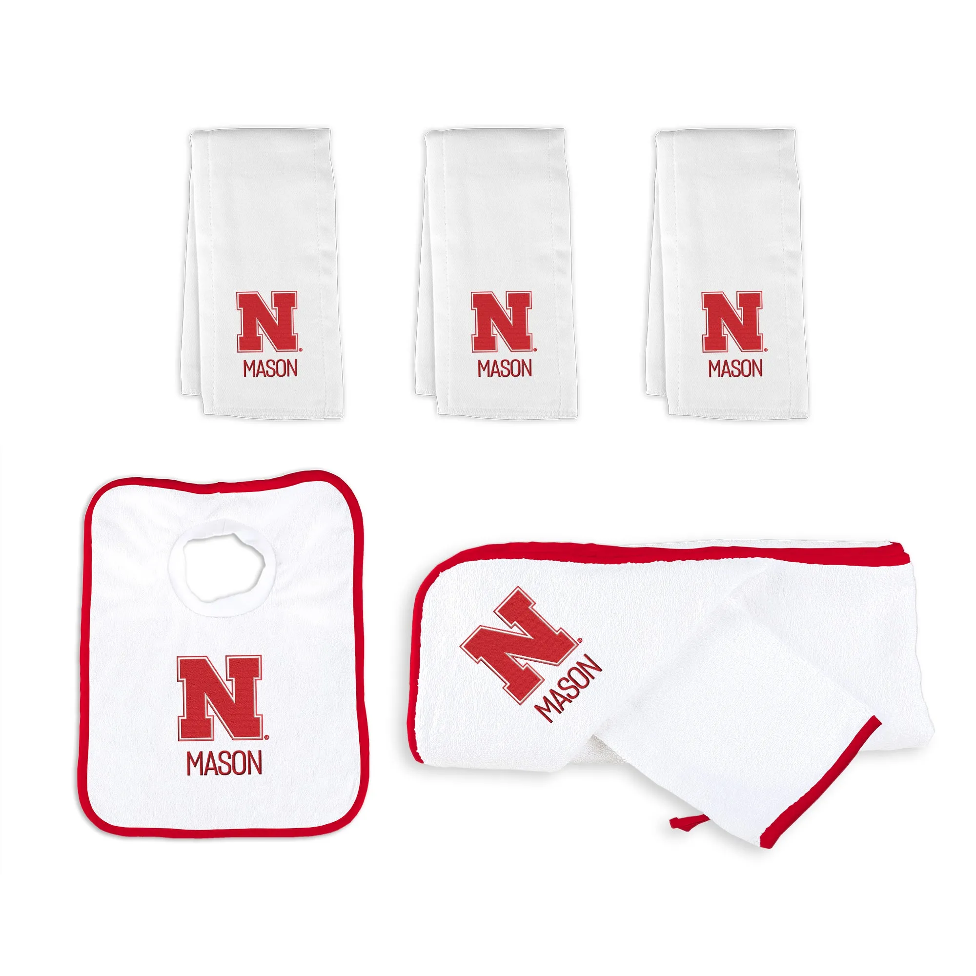 Personalized Nebraska Cornhuskers Medium Basket - 6 Items