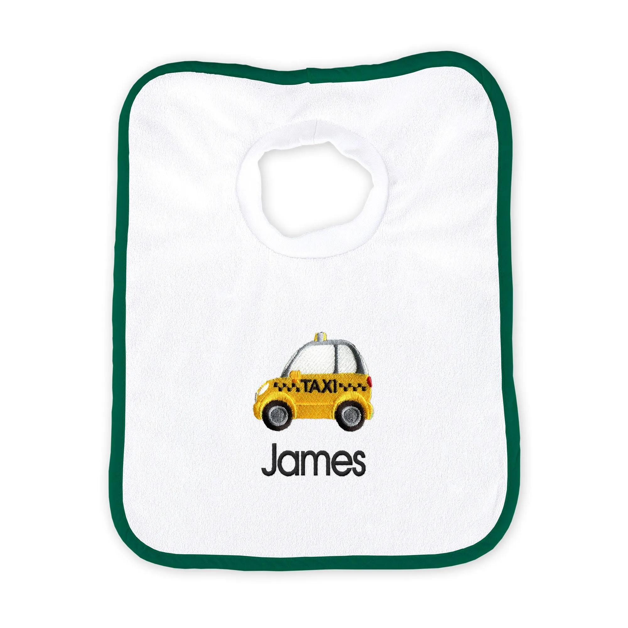 Personalized Taxi Emoji Bib