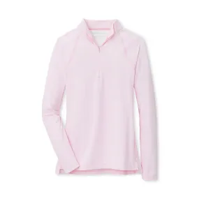 Peter Millar Women's Sugar Stripe Raglan Perth Layer Quarter-Zip Pullover Sweater - Palmer Pink