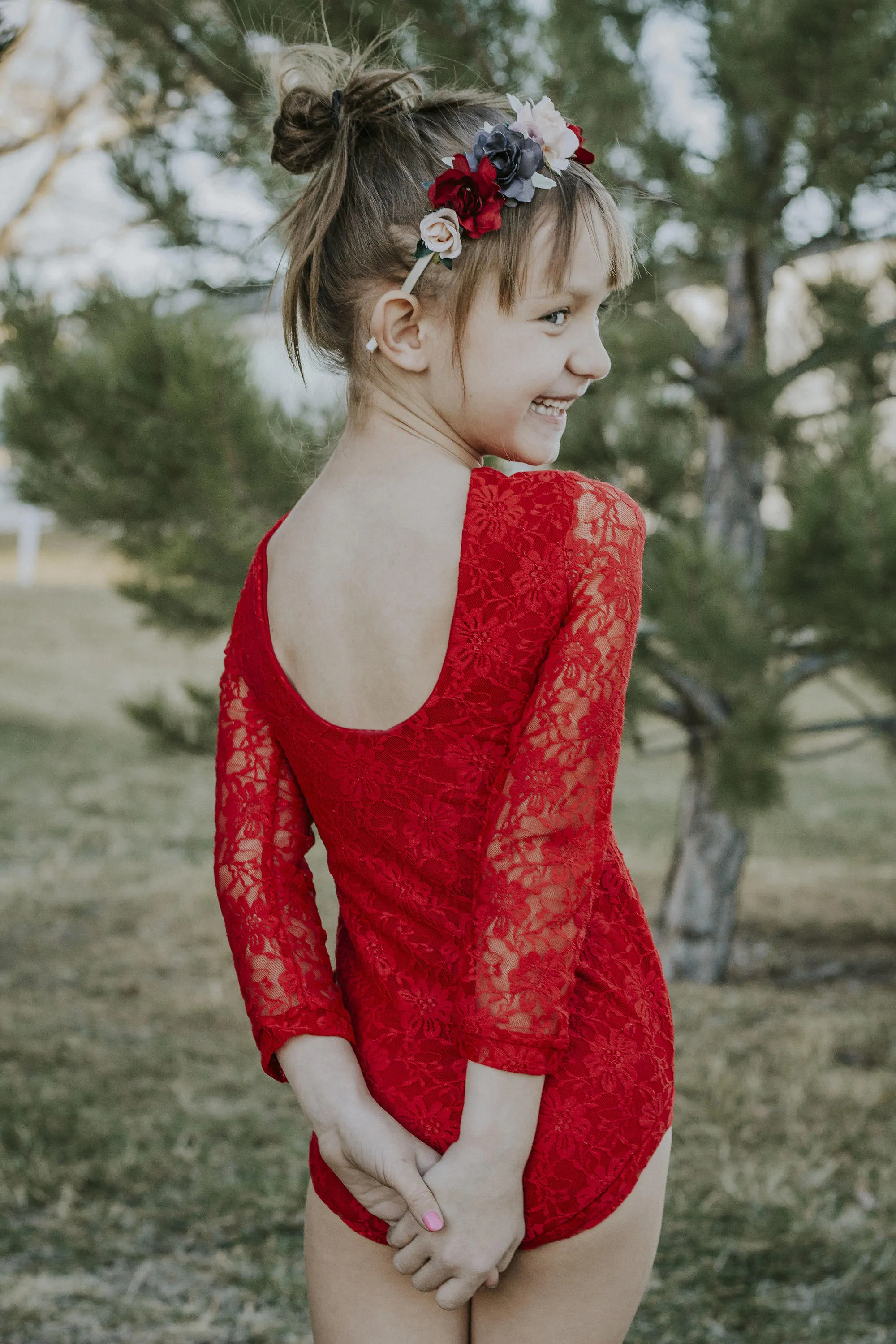 Pink Lace Leotard