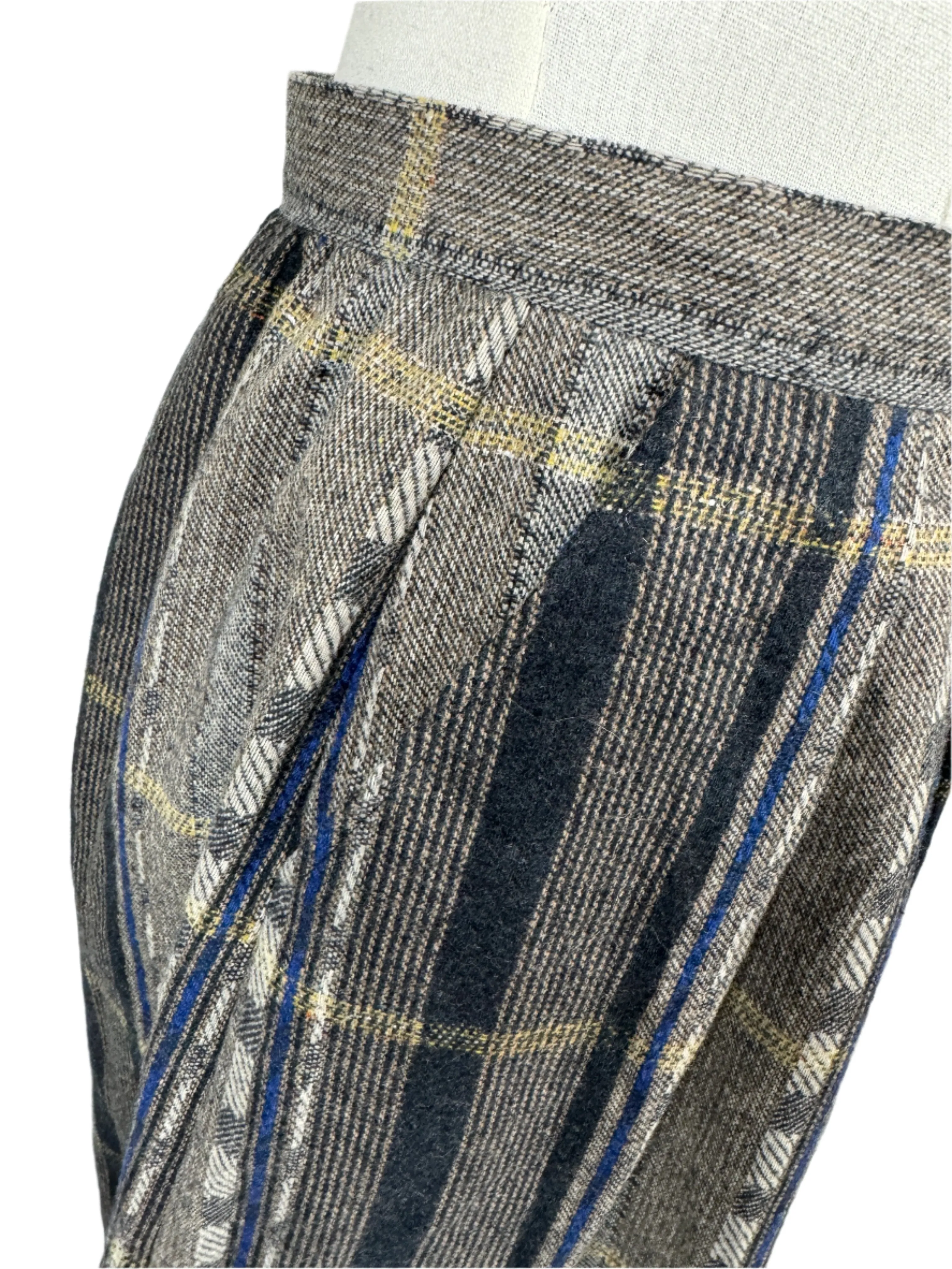 Plaid Wool Gaucho 1980s