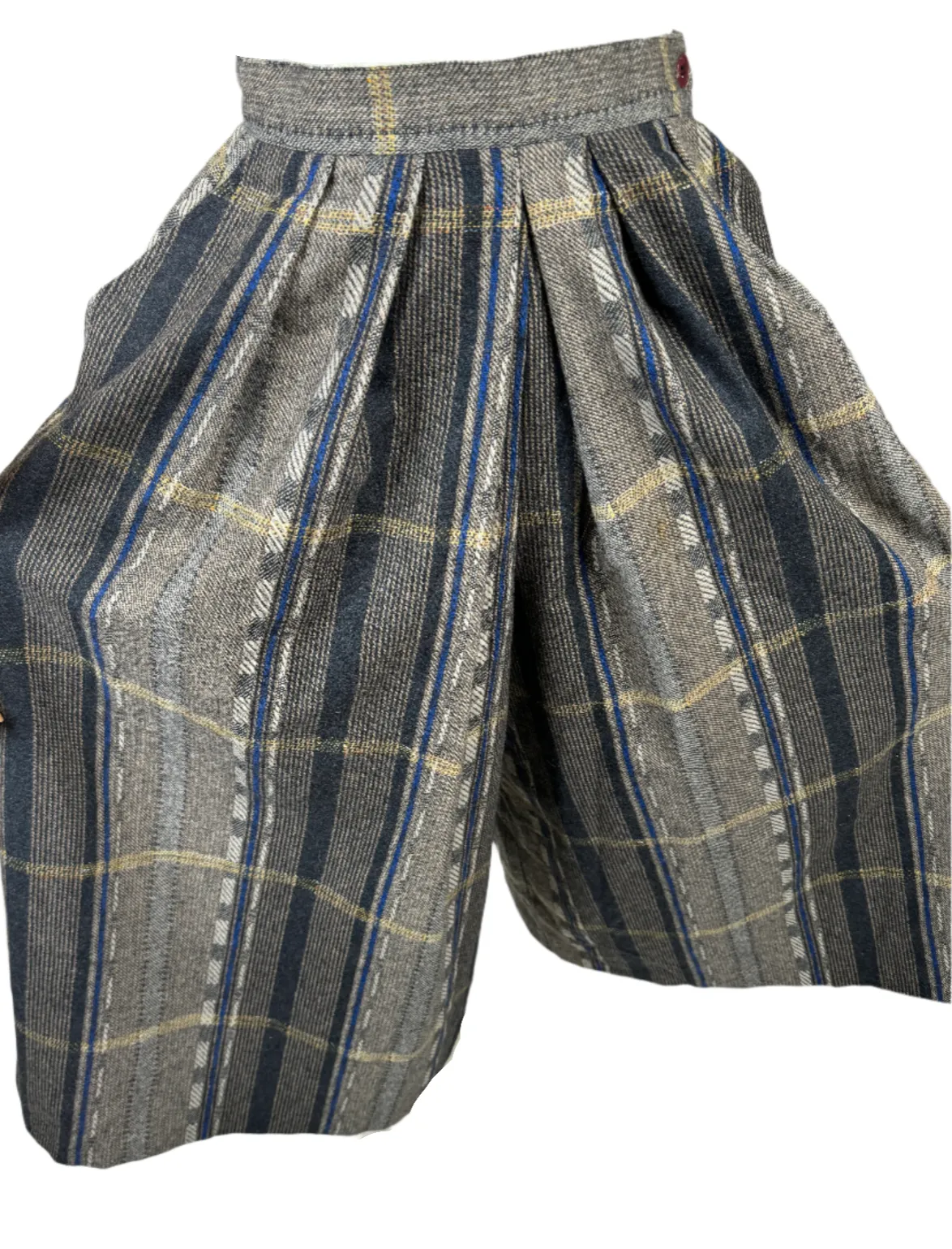 Plaid Wool Gaucho 1980s