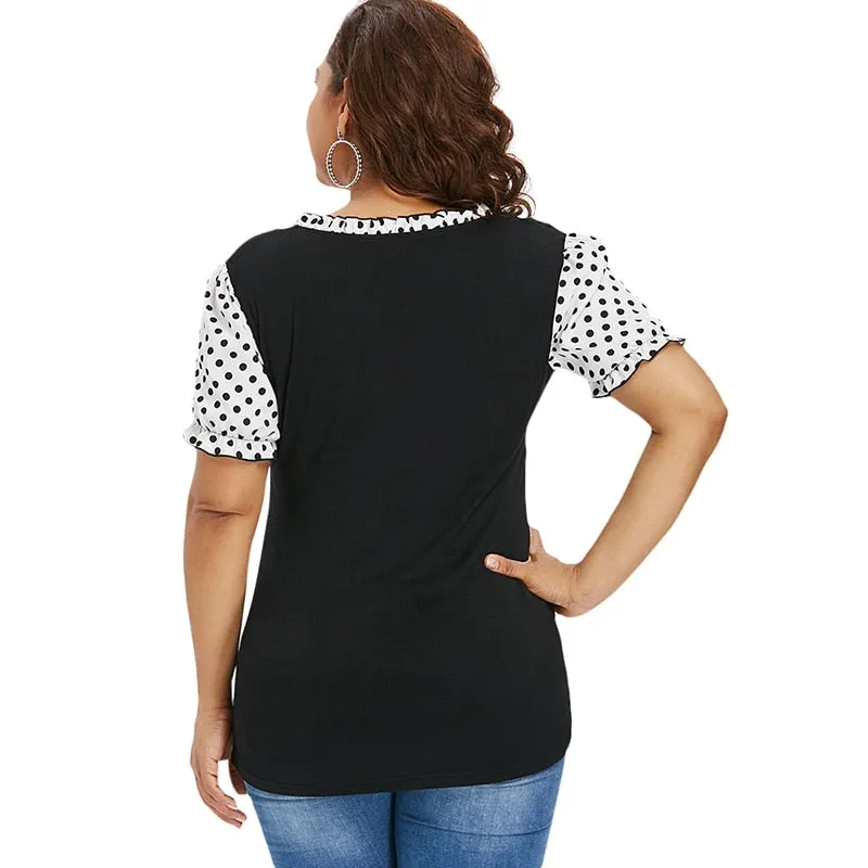 Polka Dot Tunic T Shirt