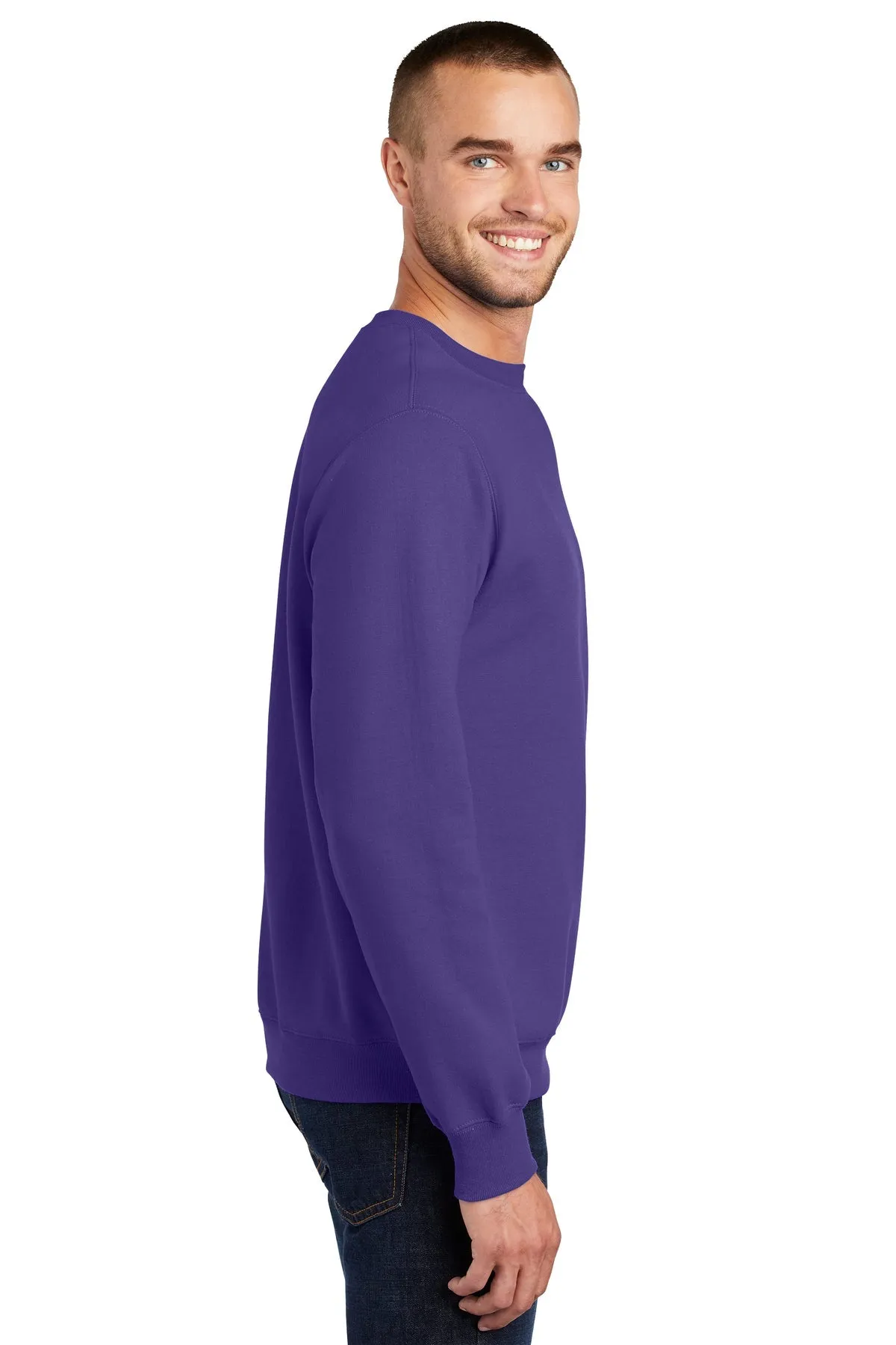 Port & Company Essential Fleece Custom Sweatshirts, Purple