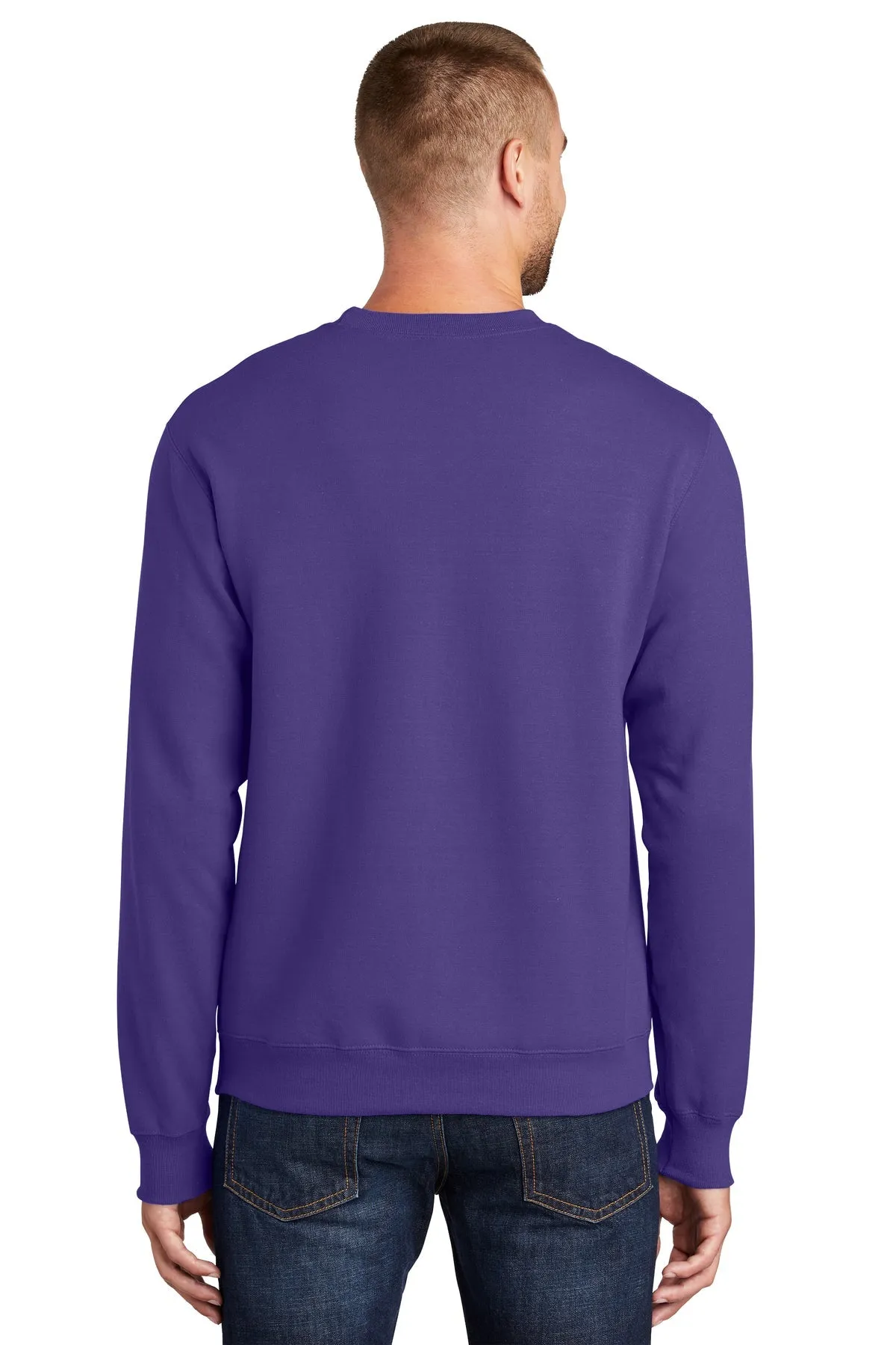 Port & Company Essential Fleece Custom Sweatshirts, Purple