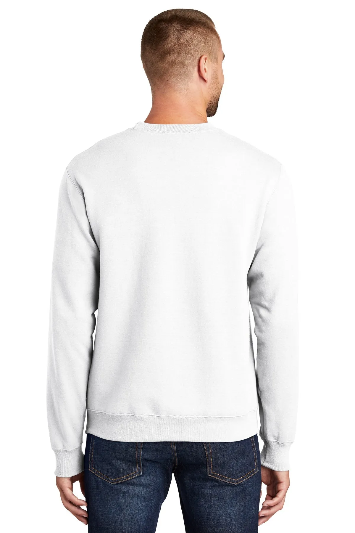 Port & Company Essential Fleece Custom Sweatshirts, White