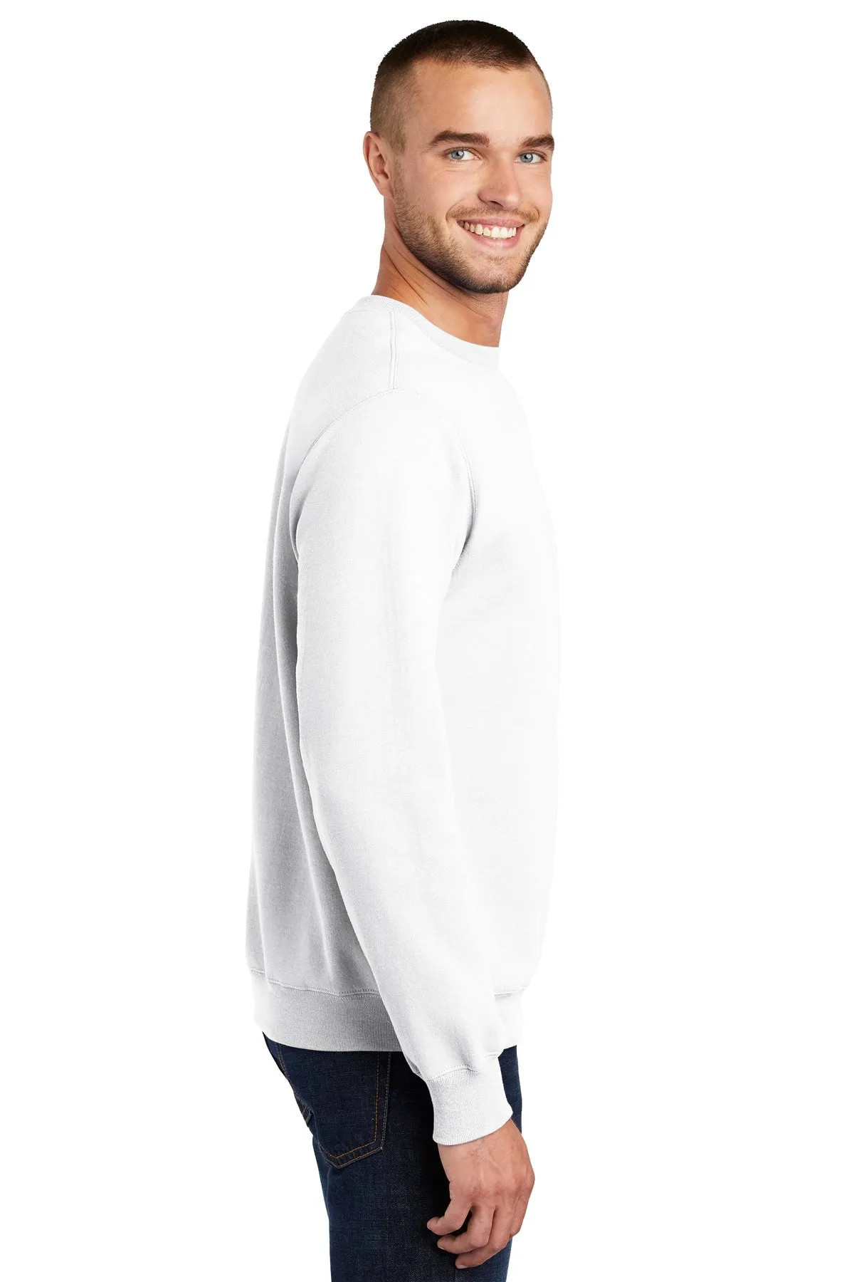 Port & Company Essential Fleece Custom Sweatshirts, White