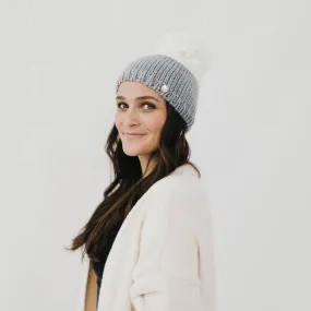 Pretty Simple | Alpine Snow Beanie: Gray/White