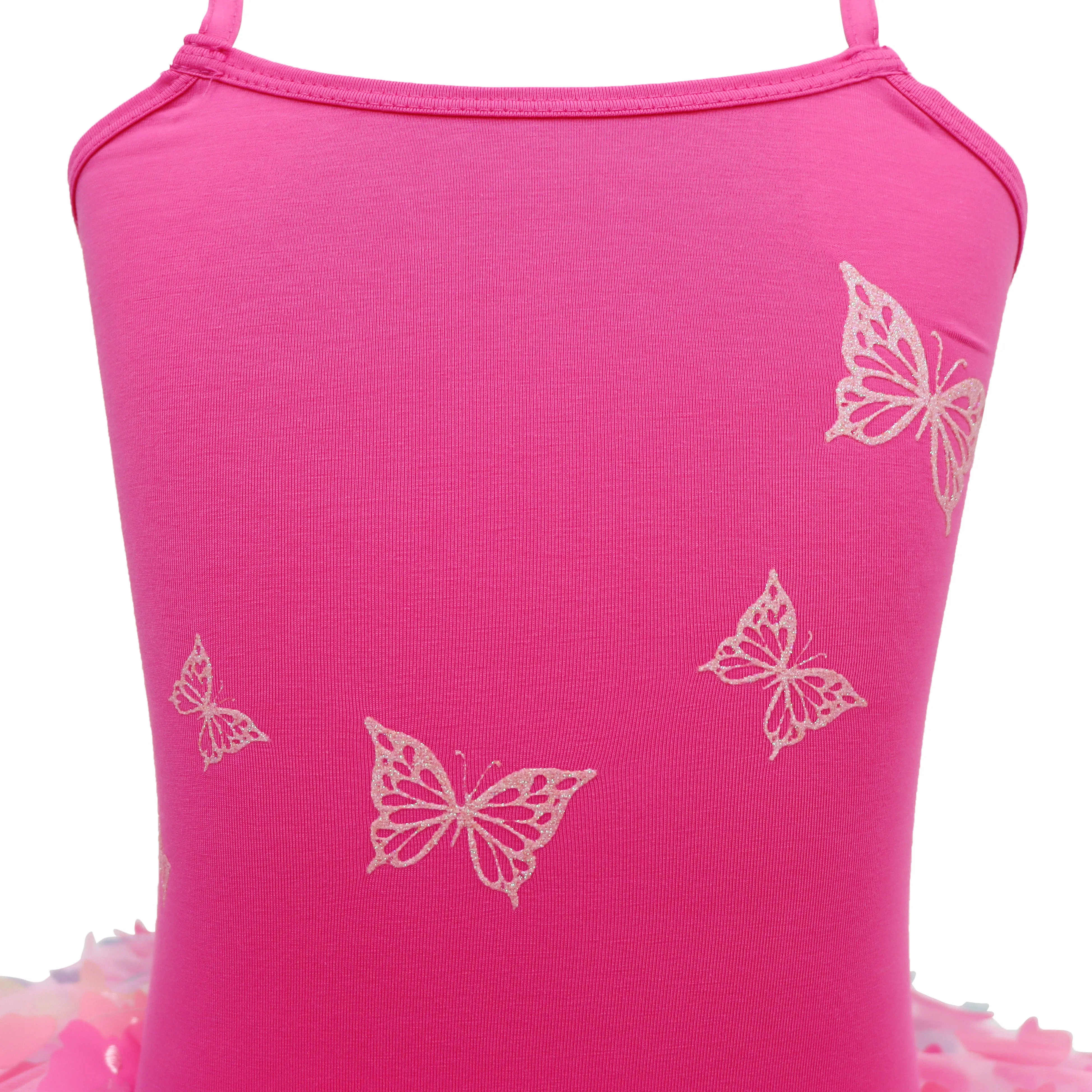 Rainbow Butterfly Tutu Hot Pink