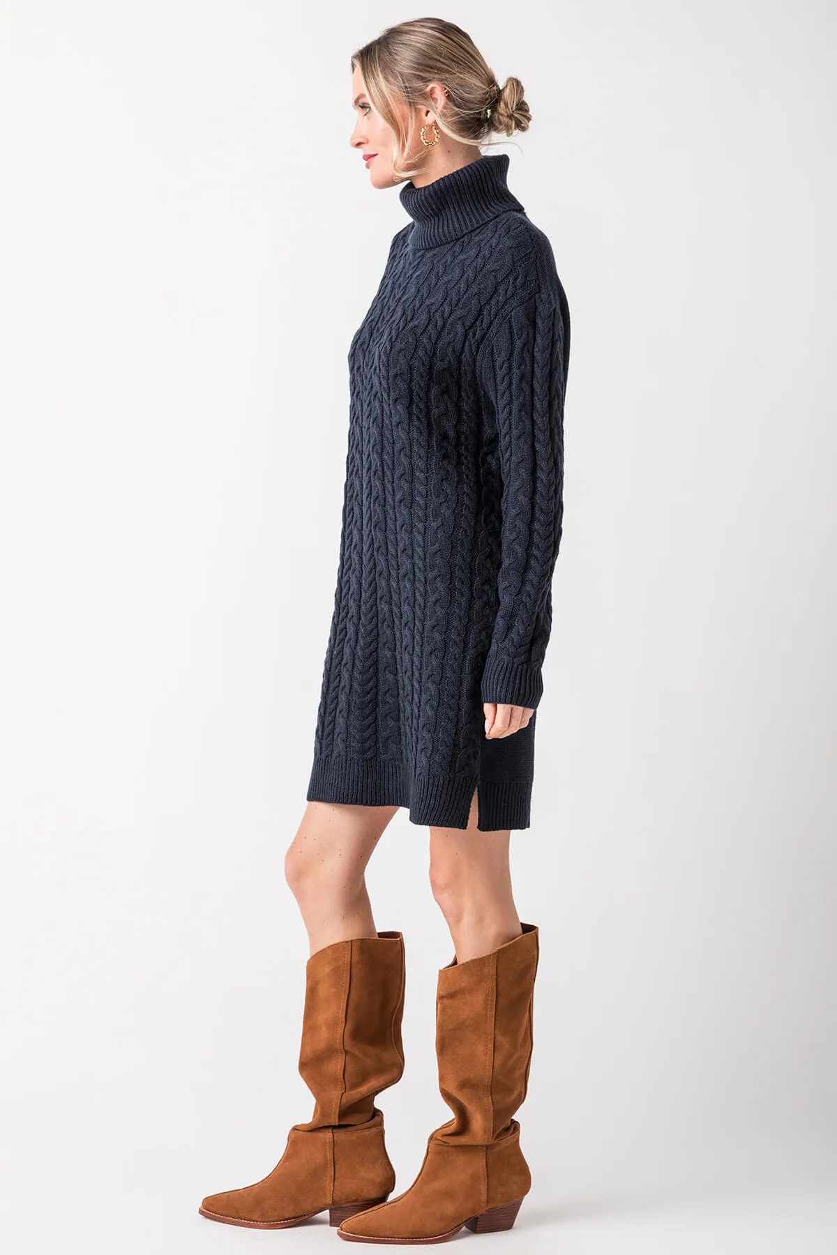 RD Style Atlacoya Long Sleeve Turtleneck Dress