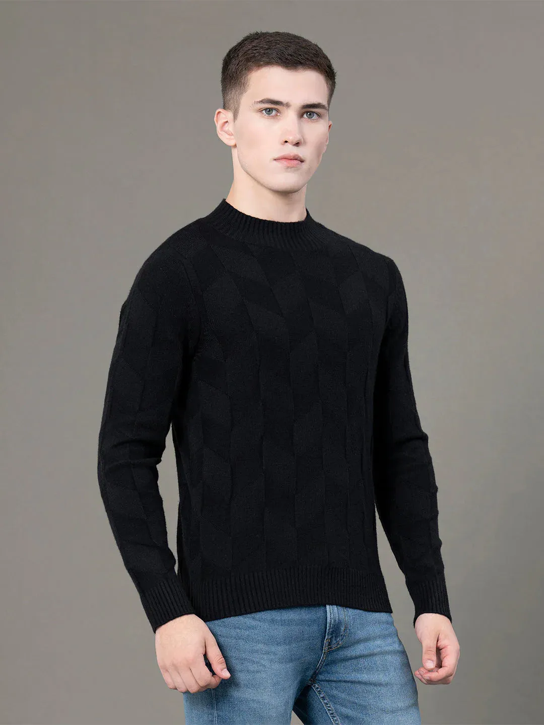 RedTape Solid Sweater for Men | Essential Comfort for Every Day