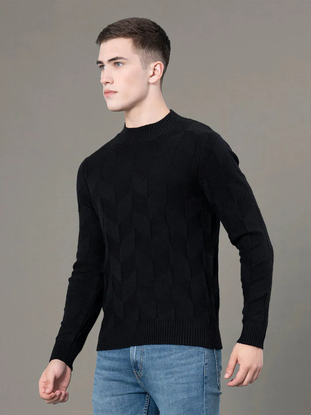 RedTape Solid Sweater for Men | Essential Comfort for Every Day