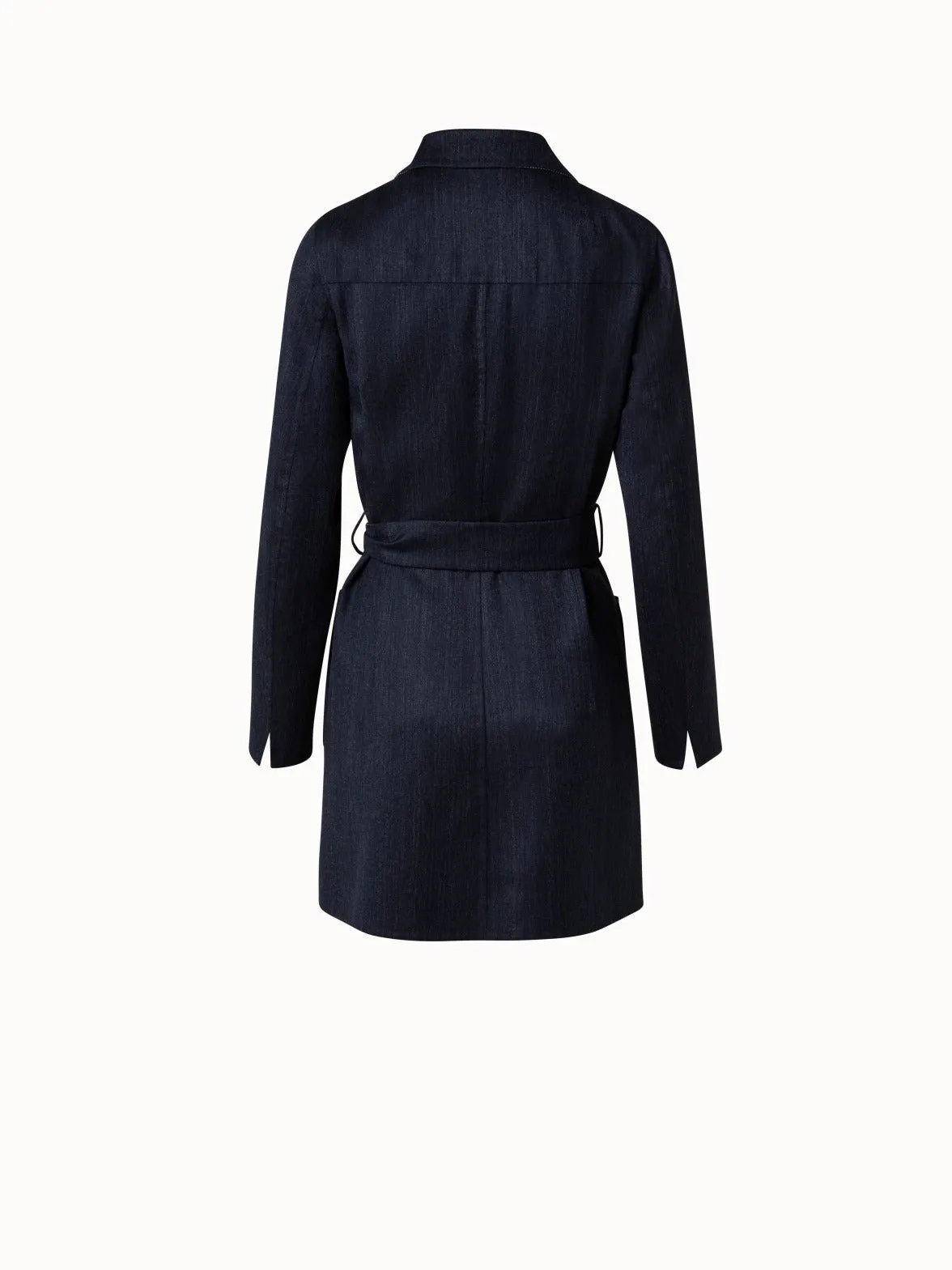 Reversible Wool Double-Face Short Coat