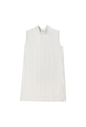 SAMPLE - Sleeveless Mod Dress - White Squares