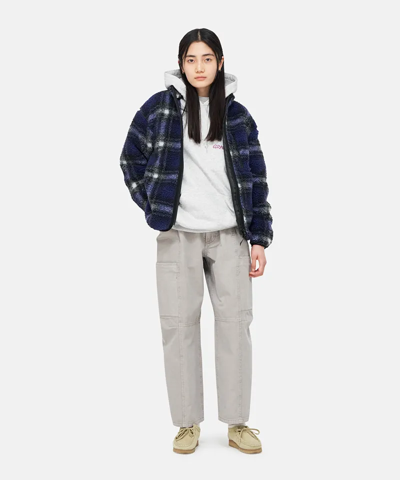 Shadow Plaid Sherpa Jacket