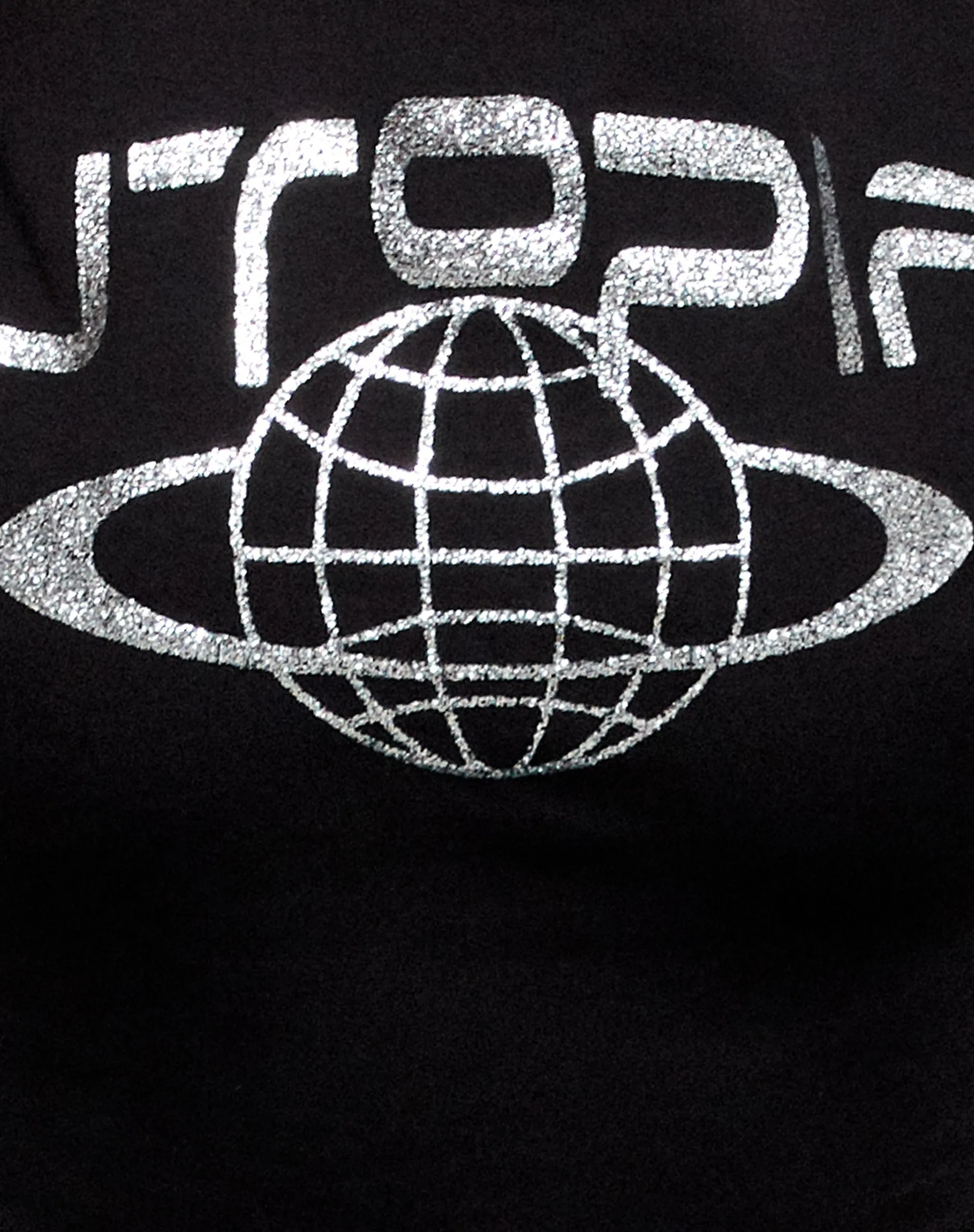 Shrunken Tee in Black Utopia